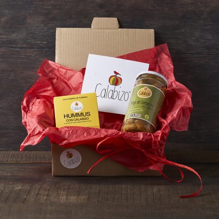 Caja con sabor a calabizo: Hummus + Potaje de garbanzos