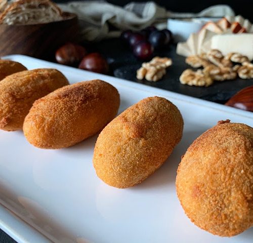 croquetas de castañas y calabizo